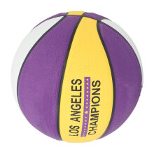 Durable Rubber Basketball Teen Training 18cm Yellow Purple White