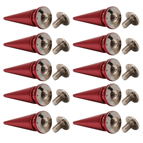 10set 10*26mm Copper Bullet Rivet Metal Stud with 2