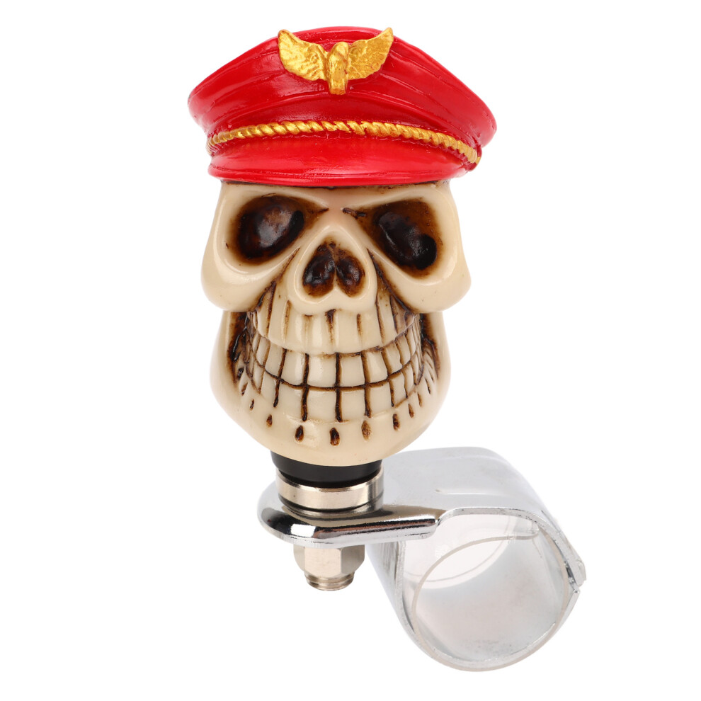 Skull Shape Steering Wheel Spinner 3Cm Diameter Red 9121376159206