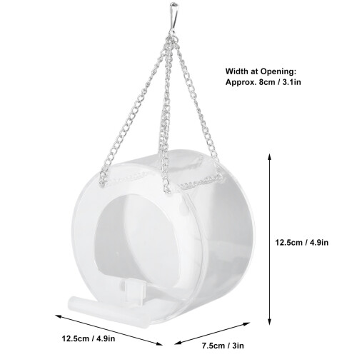 Wild Bird Feeder Clear Round Shape with Strong Suction Cups for Garden Use 1