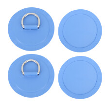 4 Stück PVC Runde D-Ring Patch für Boot, Rettungsboot, Paddleboard, Blau