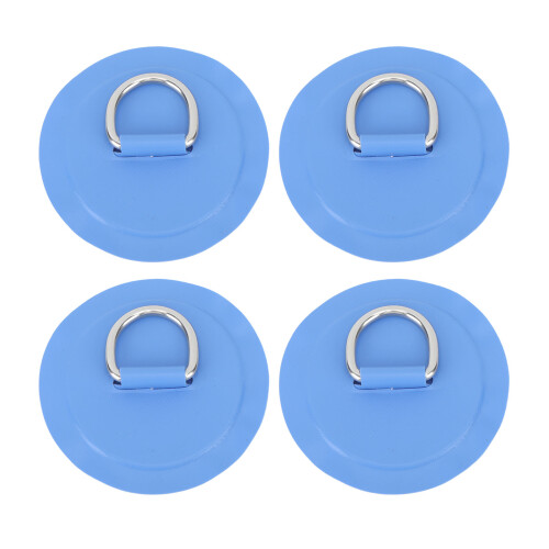 4 Stück PVC Runde D-Ring Patch für Boot, Rettungsboot, Paddleboard, Blau 2