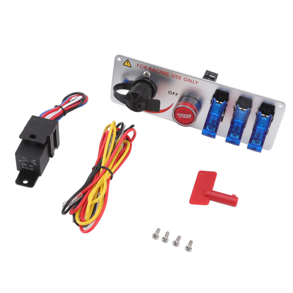 5In1 12V Led Toggle Ignition Switch Panel With Blue 9121376159947