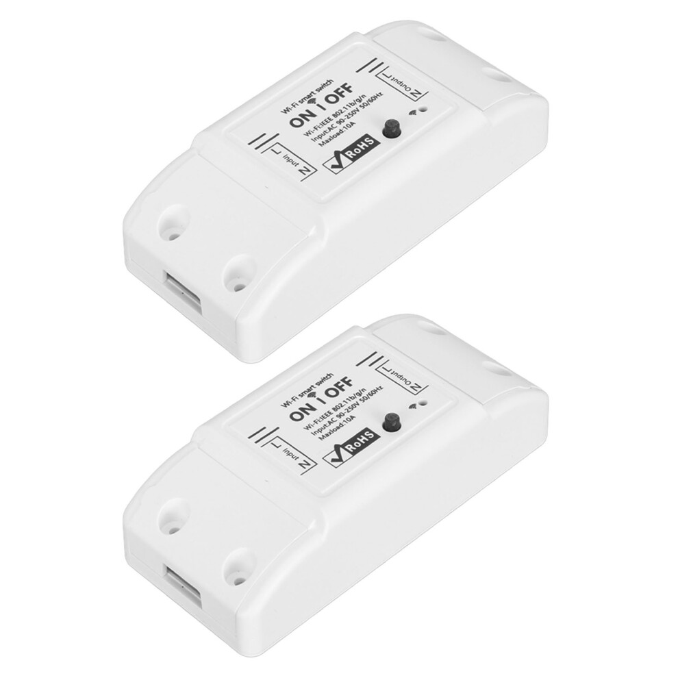 2Pcs Mini Wifi Switch Voice Control Timer 90Â250V 10A Smart Home 4681332107351