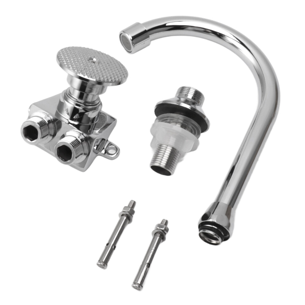Foot Pedal Copper Faucet Touchless Floor Mount Kitchen Valve 594G 4981332108373