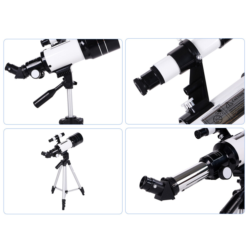70mm Aperture Astronomical Refractor Telescope 300mm Focal with Moon Filter
