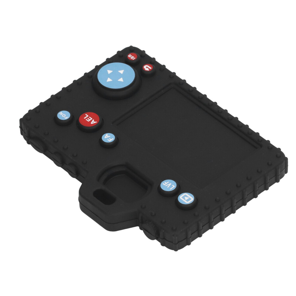Sensory Development Silicone Baby Teether - Camera Shape Easy Clean Black