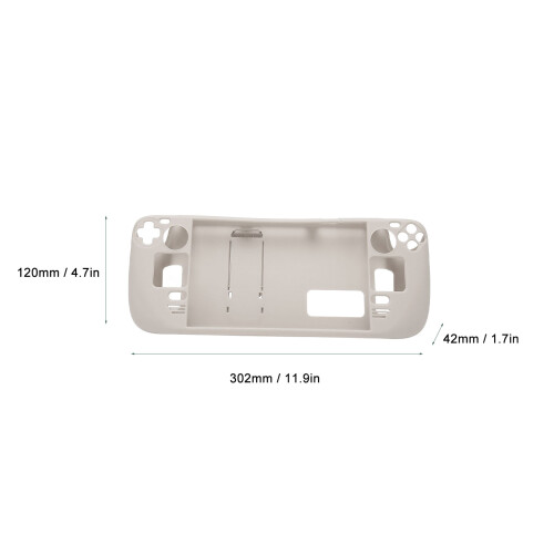 Steam Deck Kickstand Case in White - Ergonomic & Fingerprint Proof 1