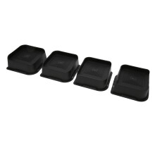 4Pcs Black ABS Bed Risers 5.1cm/2in Anti Slip Chair Leg Lifts