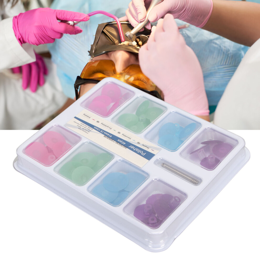 40Pcs Dental Polishing Discs Set, Colorful Plastic Surfaces Grinding 4651332119227