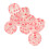 20pcs Transparent Pink-Spotted 6-Sided Plastic Dice for Board & Math Games 11