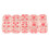 20pcs Transparent Pink-Spotted 6-Sided Plastic Dice for Board & Math Games 15