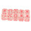 20pcs Transparent Pink-Spotted 6-Sided Plastic Dice for Board & Math Games 16