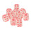 20pcs Transparent Pink-Spotted 6-Sided Plastic Dice for Board & Math Games 6