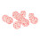 20pcs Transparent Pink-Spotted 6-Sided Plastic Dice for Board & Math Games 8
