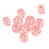 20pcs Transparent Pink-Spotted 6-Sided Plastic Dice for Board & Math Games 7