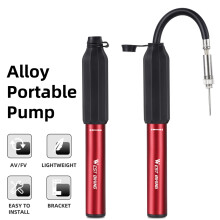 Aluminium Fahrradpumpe Tragbar 120PSI Teleskop-Handpumpe zum Aufpumpen von Fahrradreifen