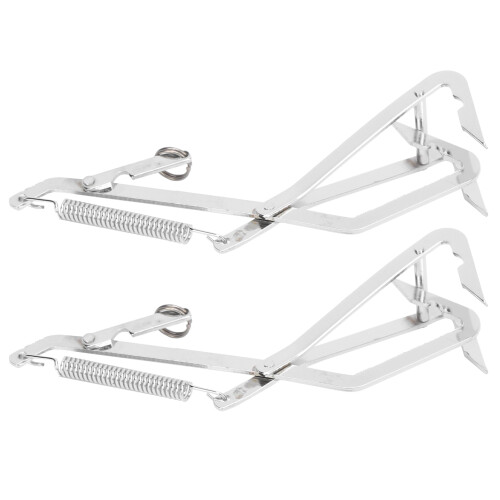 2 Pcs Seafood Grabber Stainless Steel Grabbing