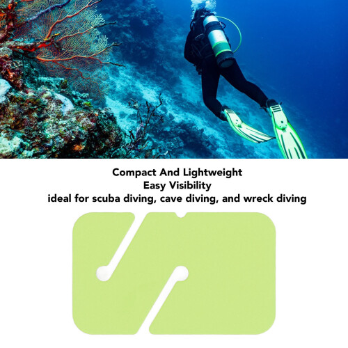 4PCS Fluorescent Yellow Cave Diving Line Marker, ABS, 66g 2
