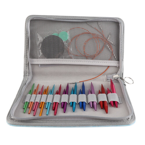 Assorted Color Circular Knitting Needle Set 3-8mm with Storage Bag 2