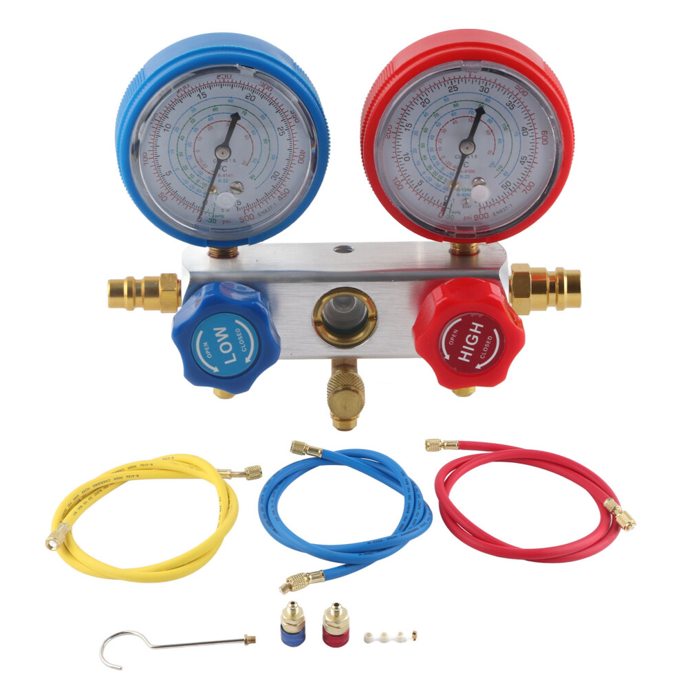 3 Way Ac Diagnostic Manifold Gauge Set Refrigerant 9121376163395