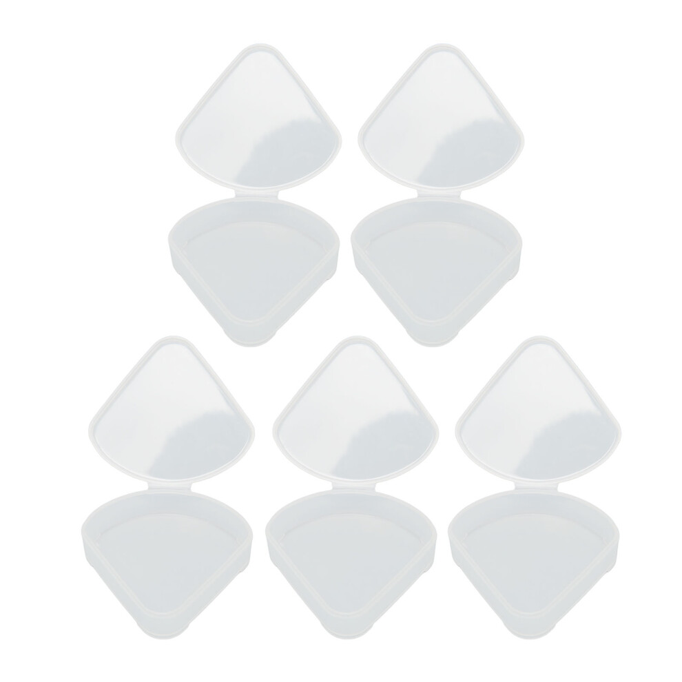 Durable 5pcs Plastic Powder Puff Cases with Transparent Lids