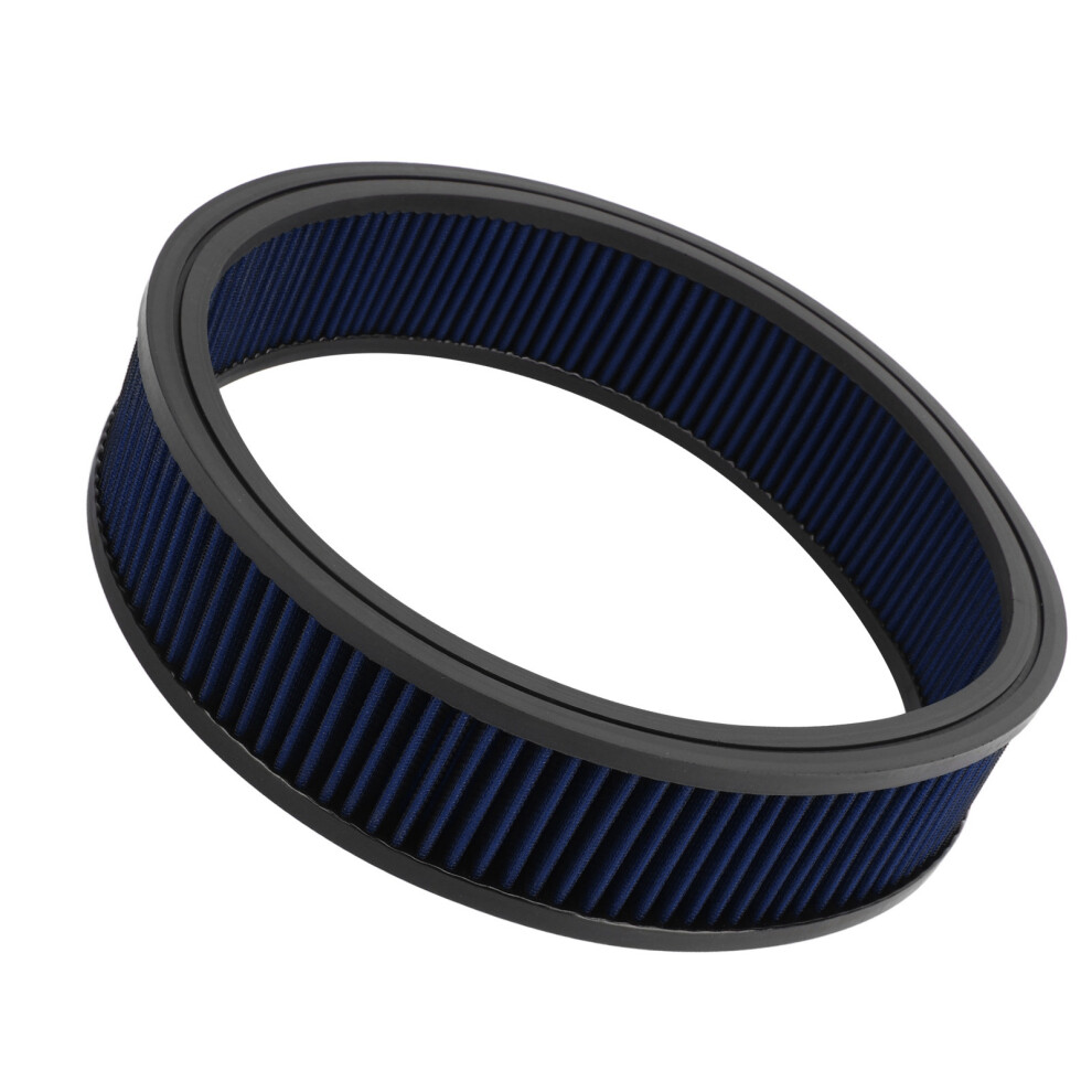 High Flow Reusable Round Air Filter 14 X 3In For Ford Hot Rod Blue 8031332130518