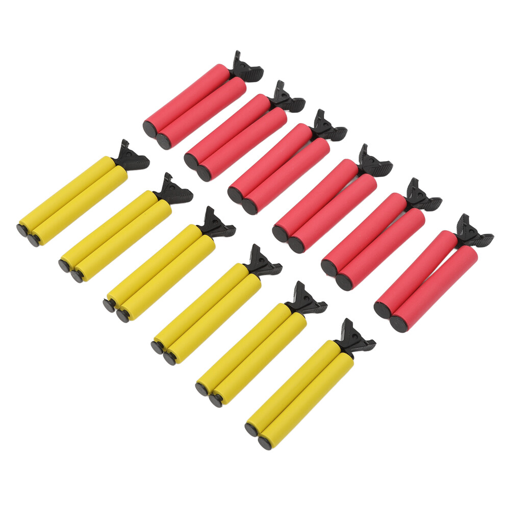12pcs Hot Roller Insulation Clips ABS Sponge Fixing for Salon & Home Use