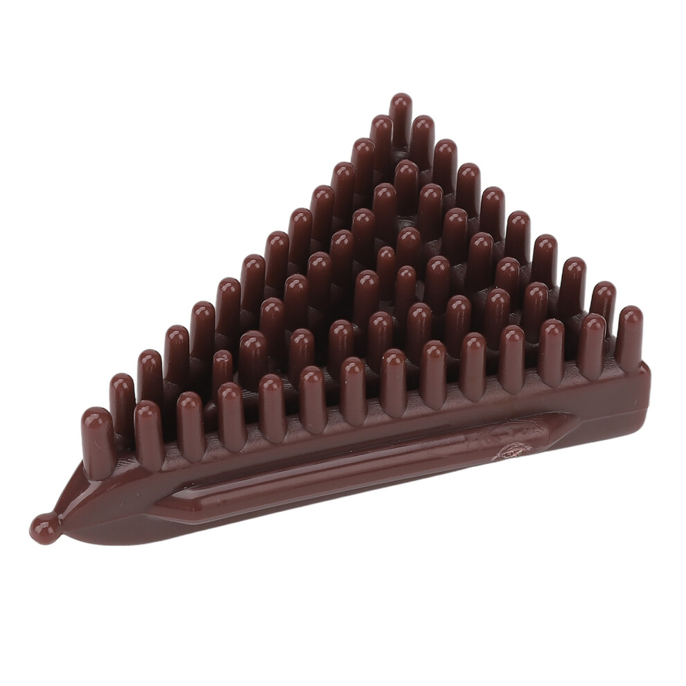 Silicone Meridian Massage Brush Triangle for Collaterals, Brown, 8.5x6cm