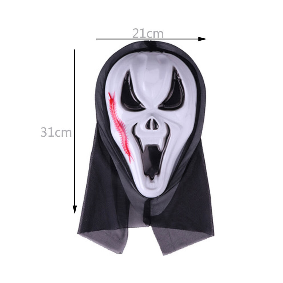 (White Centipede) Screaming Vampire Ghost King Wizard Cosplay Mask Halloween Party Playing Role-image-OPC-PJB8NCW-NEW