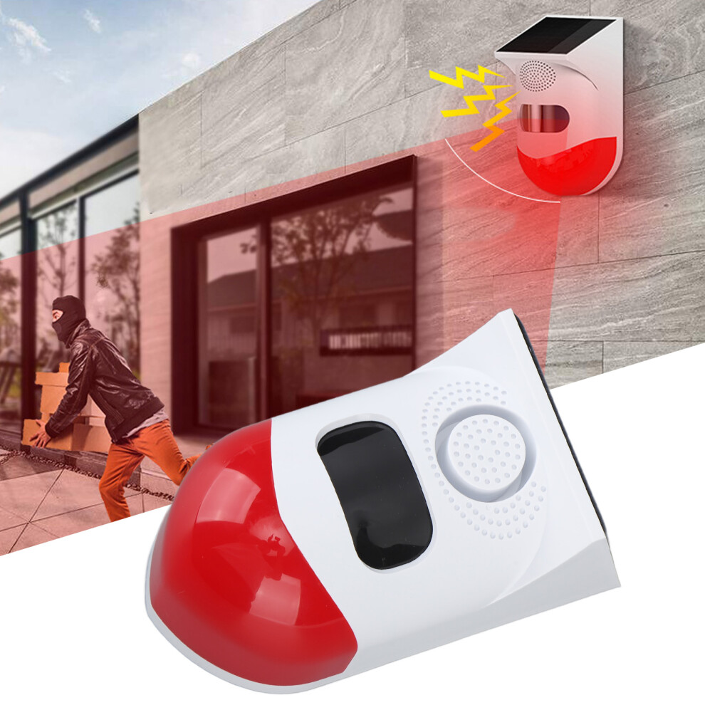 Solar Powered Wireless Outdoor Alarm With Motion Detection & Sound Light 8711332143724