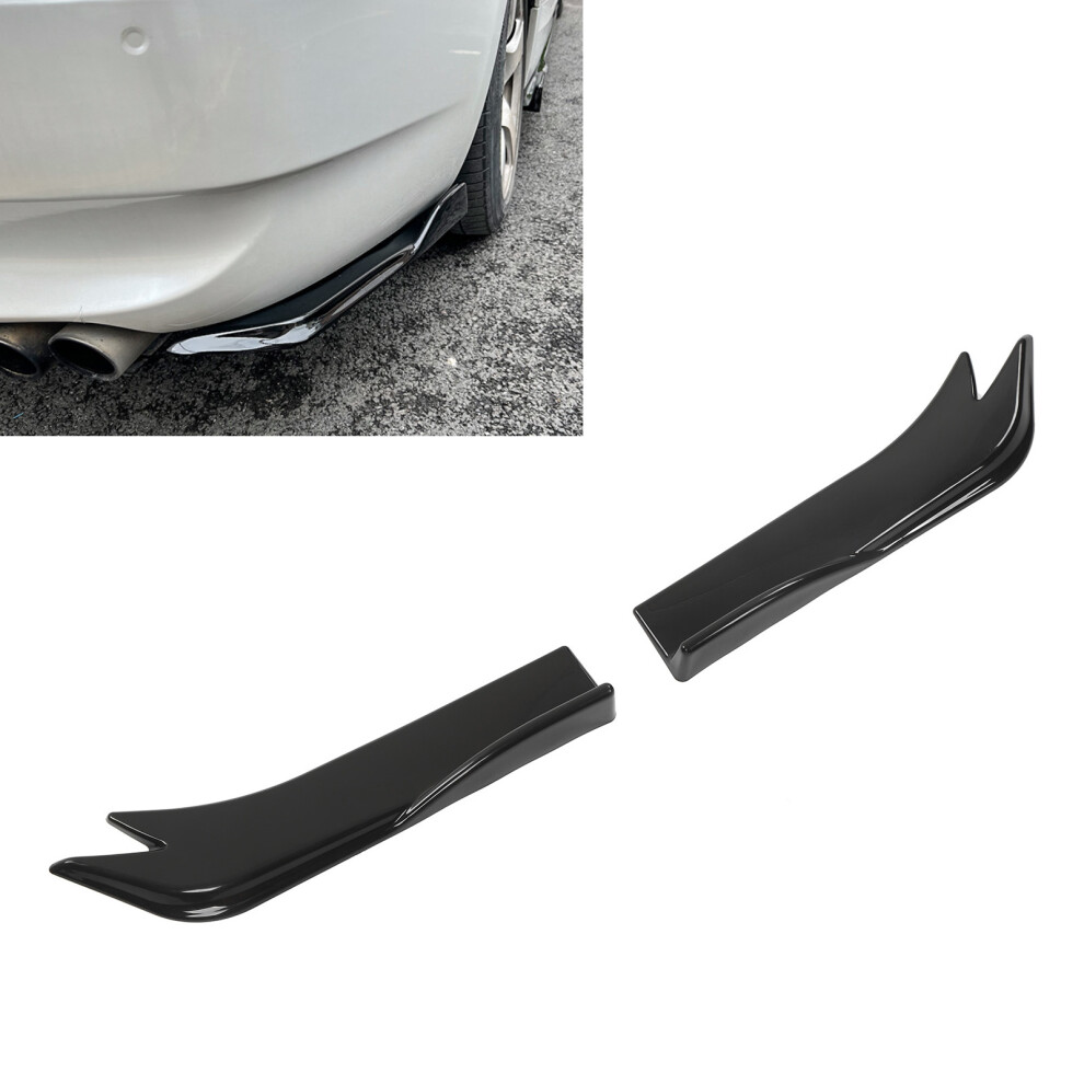 2Pcs Rear Bumper Corner Lip 45Cm Glossy Diffuser For 1 Series E90 E91 Black 4911332144798