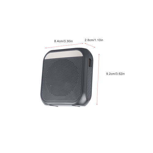 Rechargeable Portable Voice Amplifier with Screen & Headset Mic, Black 1