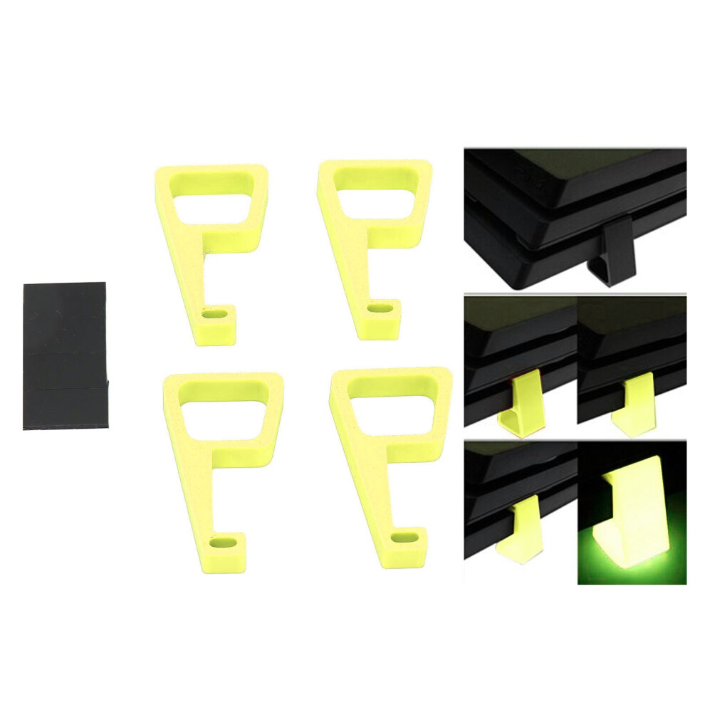 4Pcs Horizontal Console Holder For Ps4 Pro, Abs, Slip-Resistant Cooling Feet Yellow 7641332149819