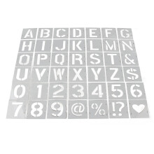 42pcs Portable Alphabet Stencil Set for Spray Painting DIY Home Crafts