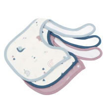3 Stück Baby-Lätzchen aus weicher Baumwolle, wasserabsorbierend, süffes Tier-Schnecke (20x25cm)