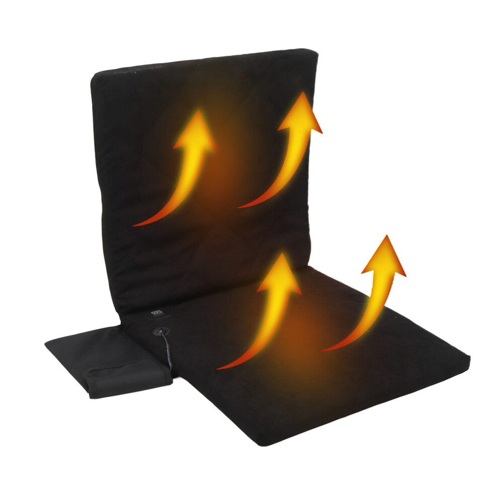Foldable Heated Seat Cushion 3 Gear Portable 40x40cm for Office & Outdoor