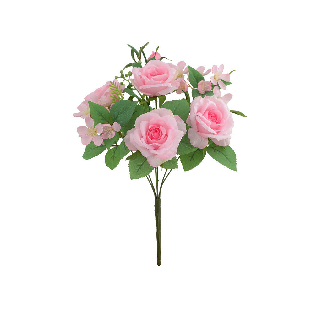 (Pink) Silk Bouquet Rose Fake Flower For Outdoor Wedding Event Gift Decoration Gift-image-OPC-PJB9RBD-NEW