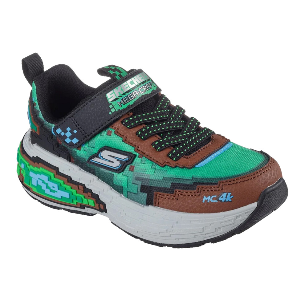 (12.5 UK Child, Brown/Multicoloured) Skechers Boys Mega-Craft 4K Trainers-image-OPC-PJB9ZVD-NEW