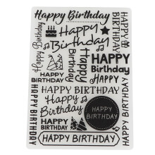 Happy Birthday Embossing Folder DIY Handcraft