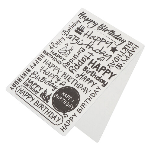 Happy Birthday Embossing Folder DIY Handcraft 2