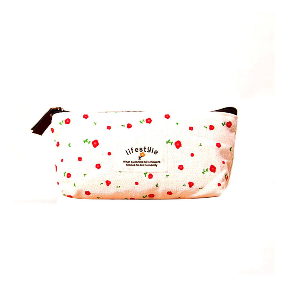 Sweet Flower Floral Pencil Pen Case Bag-image-OPC-PJBB6WP-NEW