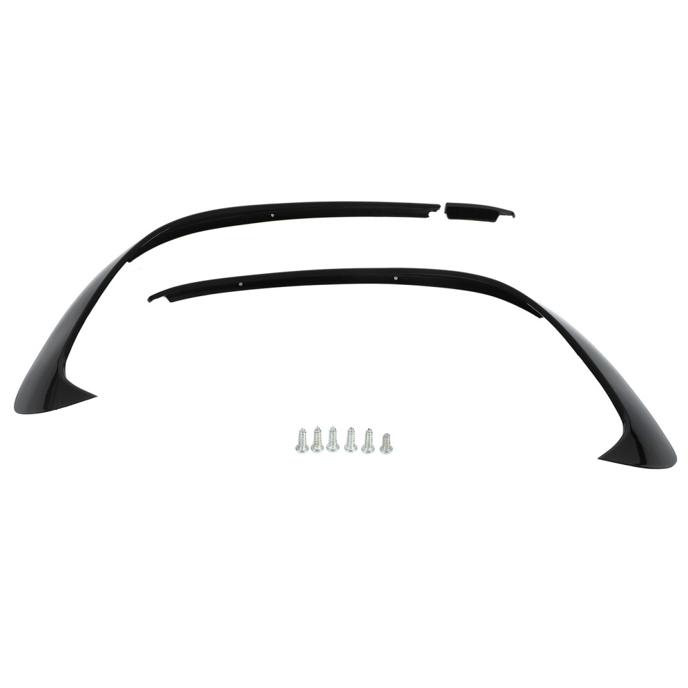 3Pcs Glossy Front Bumper Spoiler Splitter Black 9121376171239