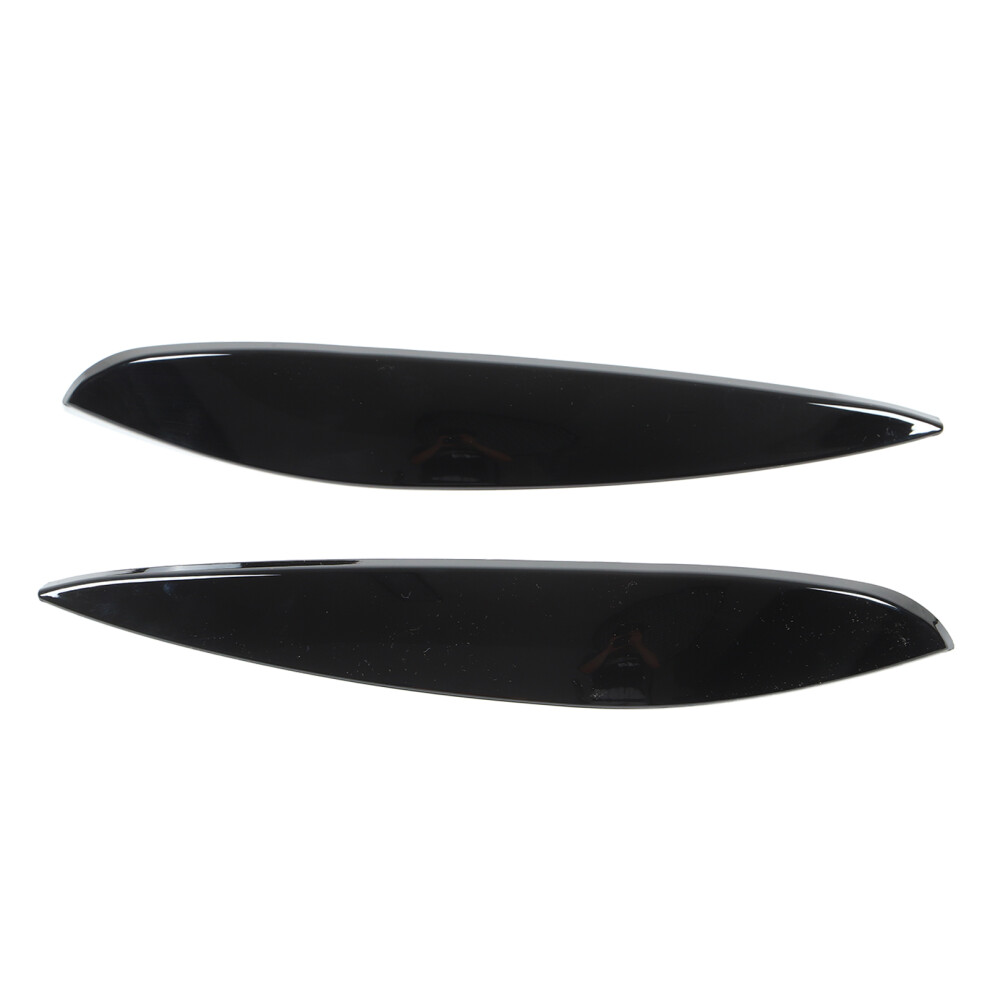 2Pcs Headlight Eyebrow Left Right Abs Replacement Black 9121376171352