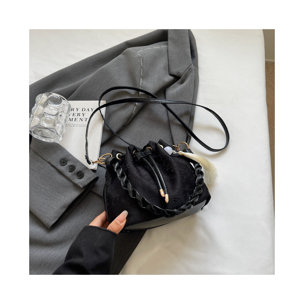 (Black, With Pendant) And Stylish Modern Womens Casual Bucket Bag Featuring Magnetic Closure Inside Pocket And-image-OPC-PJBB8V5-NEW