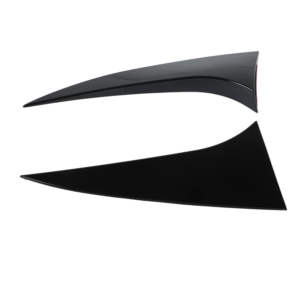 2Pcs Glossy Rear Window Side Spoiler Wing Black 9121376171260