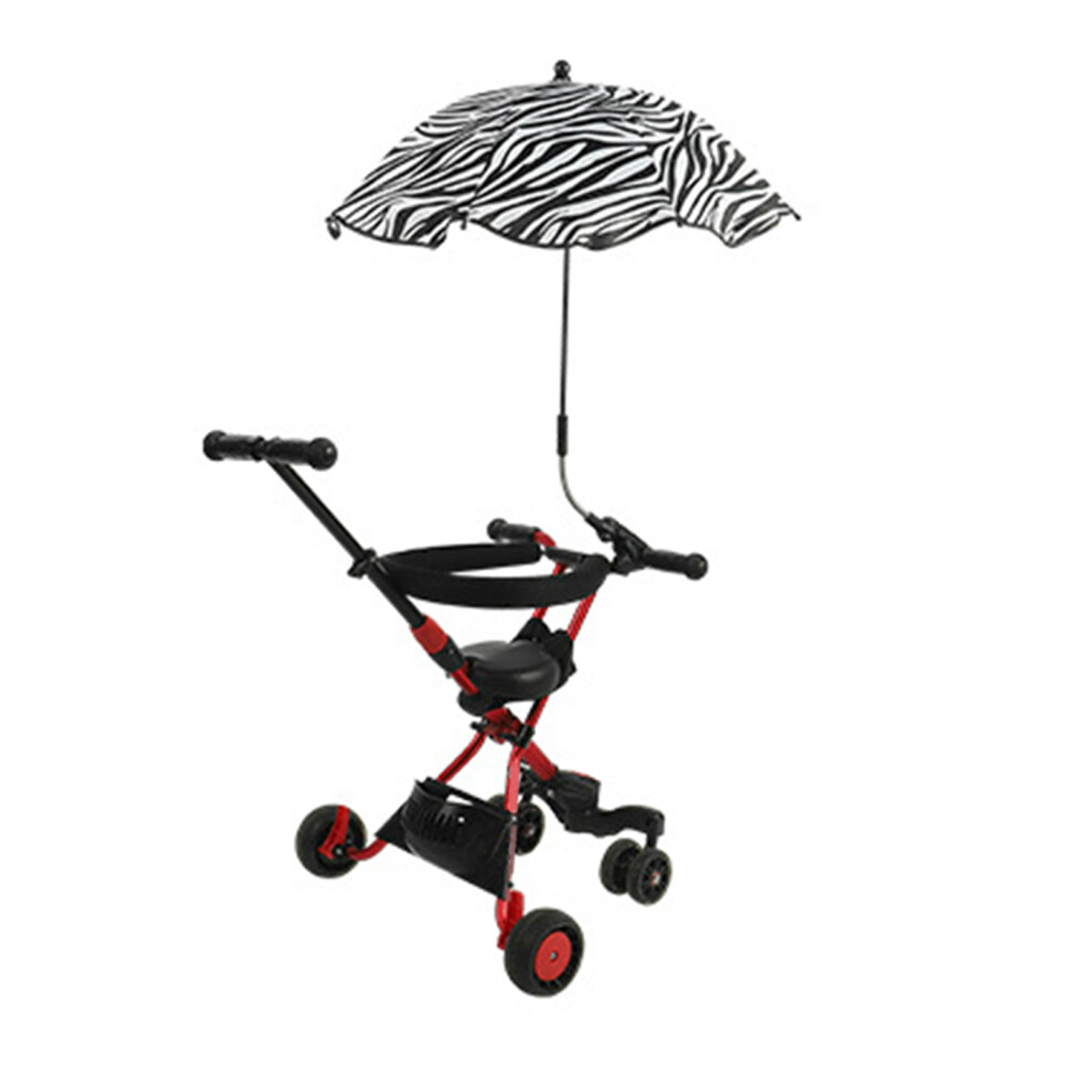 Baby Stroller Umbrella UV Protection 360 Adjustable Waterproof Sun Shade Zebra Print