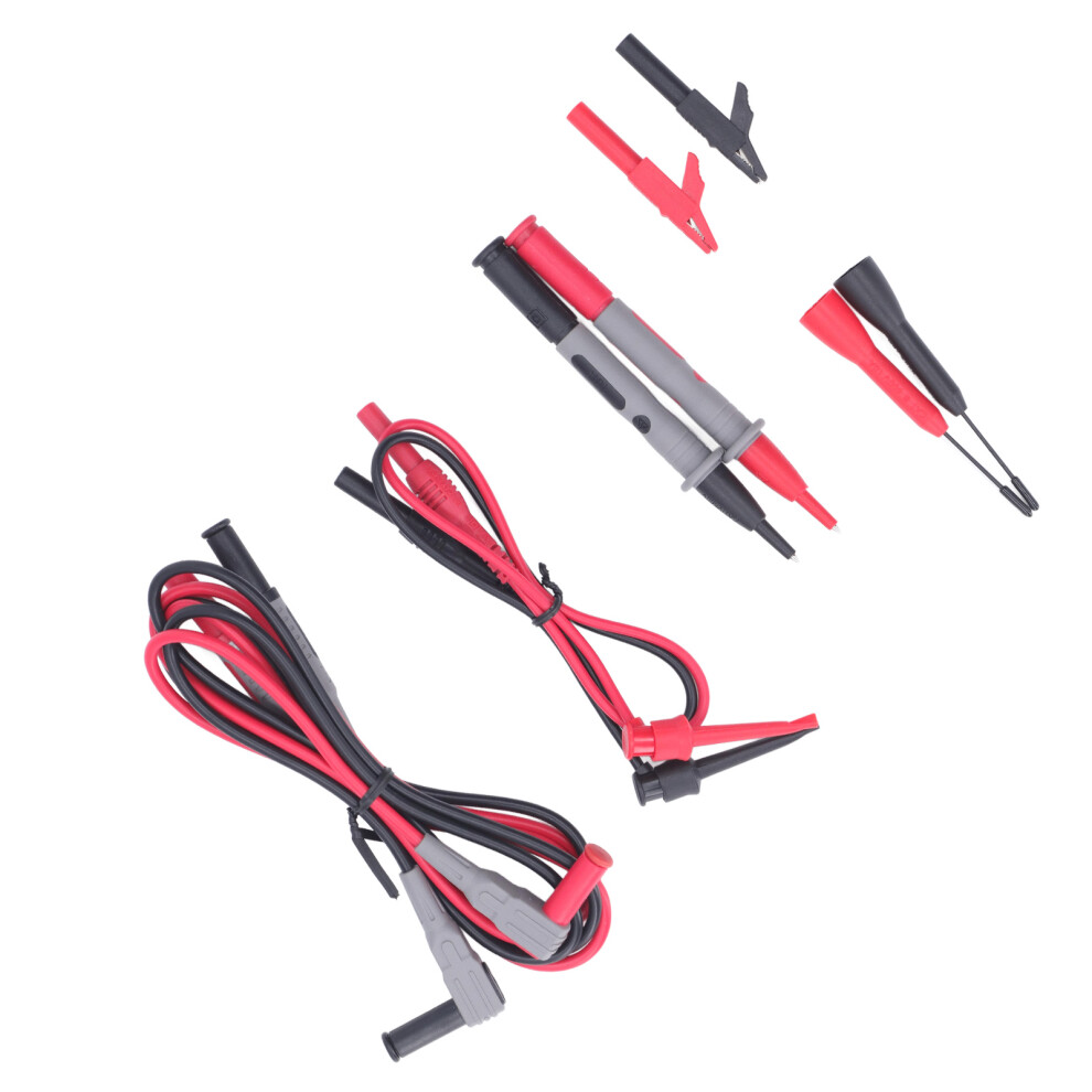 10Pcs Multimeter Test Cables With Crocodile Clips & Probes, 1000V 10A 4631332173405