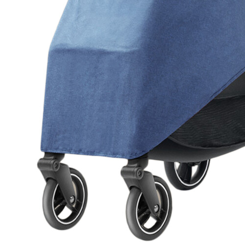 Universal Linen Blue Stroller Rain Cover Waterproof Windproof Coldproof Dustproof 2