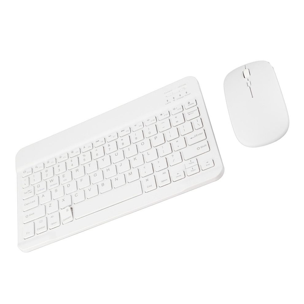 Wireless Bluetooth Keyboard & Mouse Set - 180Mah, 32.8Ft White 8481332176458